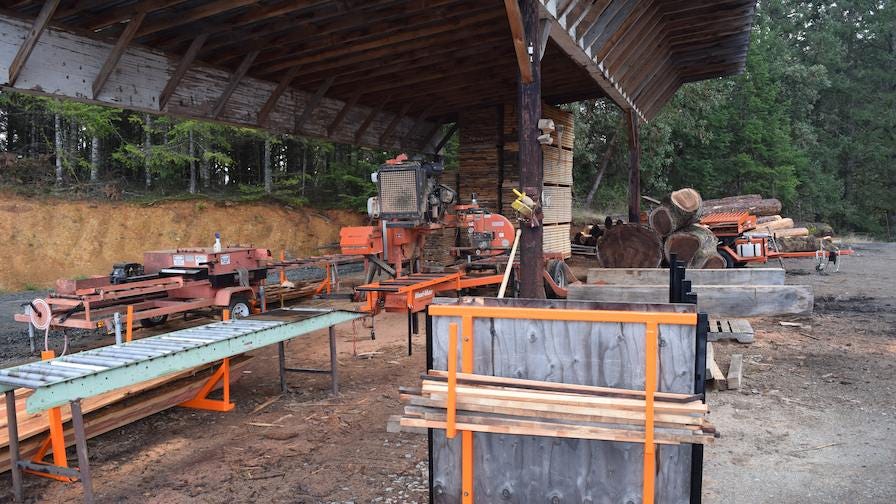 Curly Burly Sawmill Setup