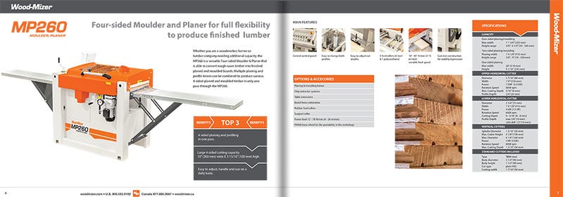 Planer/Moulder Catalog Spread